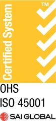ISO 45001 certified safety system